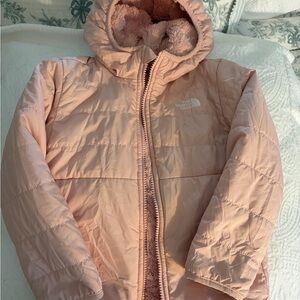 The North Face Kids Light Pink Puffer Coat + Columbia jacket - Size 4T